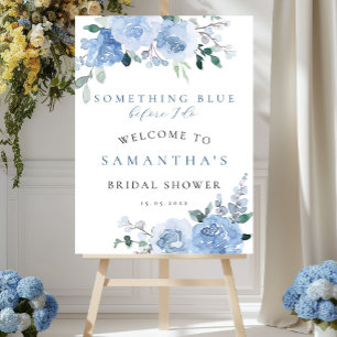 Poster Símbolo Floral Algo Azul Chá de panela