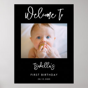 Poster Símbolo fotográfico de boas-vindas ao Aniversário