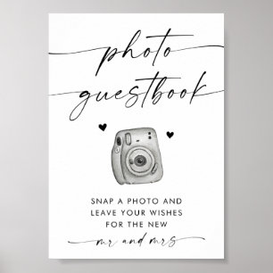Poster Símbolo Fotográfico do Guestbook Casamento minim