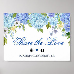 Poster Símbolo Hashtag de Casamento de Casamento de Hydr
