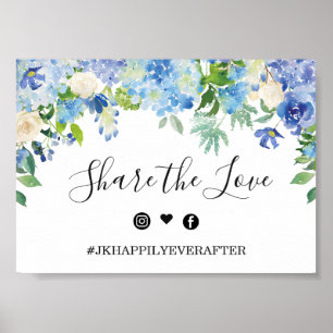 Poster Símbolo Hashtag de Casamento de Casamento de Hydr