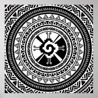 Símbolo Hunab Ku Mayan, preto e ouro