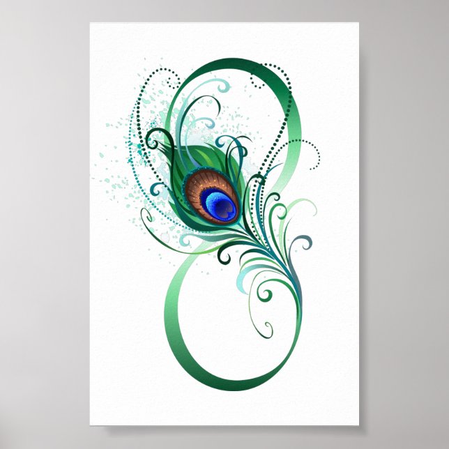 Poster Símbolo Infinito com Pavão (Frente)