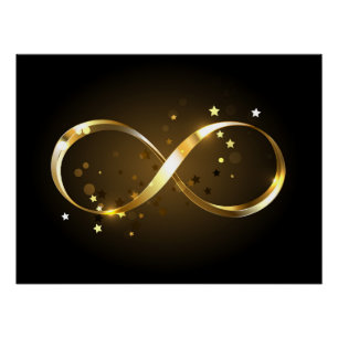 Póster Símbolo Infinity do ouro
