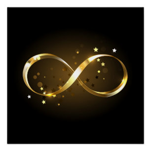 Póster Símbolo Infinity do ouro