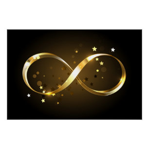 Póster Símbolo Infinity do ouro