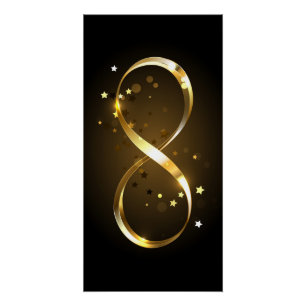 Póster Símbolo Infinity do ouro