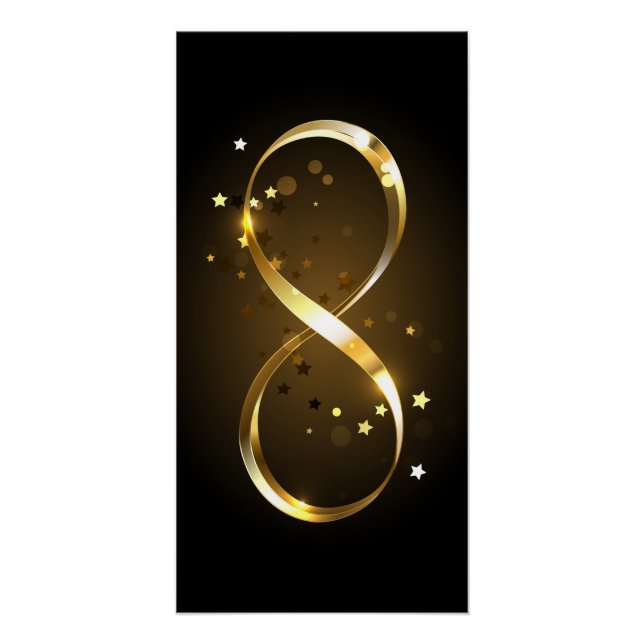 Póster Símbolo Infinity do ouro (Frente)