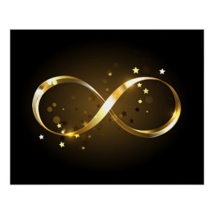 Póster Símbolo Infinity do ouro