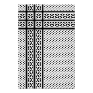Póster Símbolo Keffiyeh do Padrão de Resistência Palestin