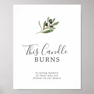 Poster Símbolo Memorial de Casamento de Queimadura de Ve
