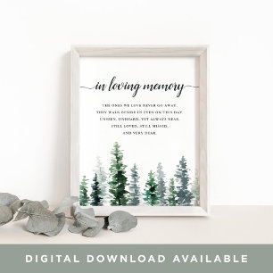 Poster Símbolo Memorial de Casamento em Grove de Madeira