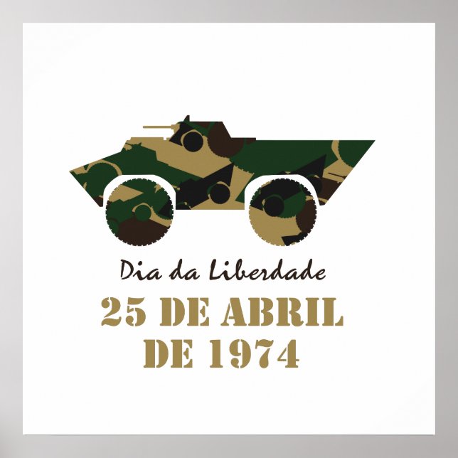 Poster Símbolo militar da Revolução de 25 de abril (Frente)