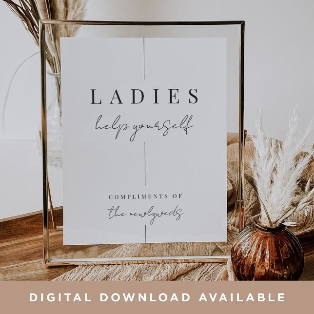 Poster Símbolo mínimo moderno da cesta de banho de casame (Criador carregado)