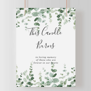 Poster Símbolo Minúsculo de Eucalipto Verde Esta Vela Q