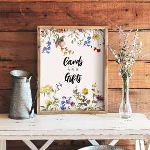 Poster Símbolo moderno de Chás de flores silvestres