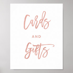 Poster Símbolo moderno de Fairytale Rosa de cartas e pres