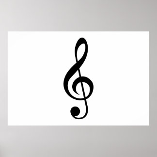 Poster Símbolo Musical da Clef G-Clef Treble