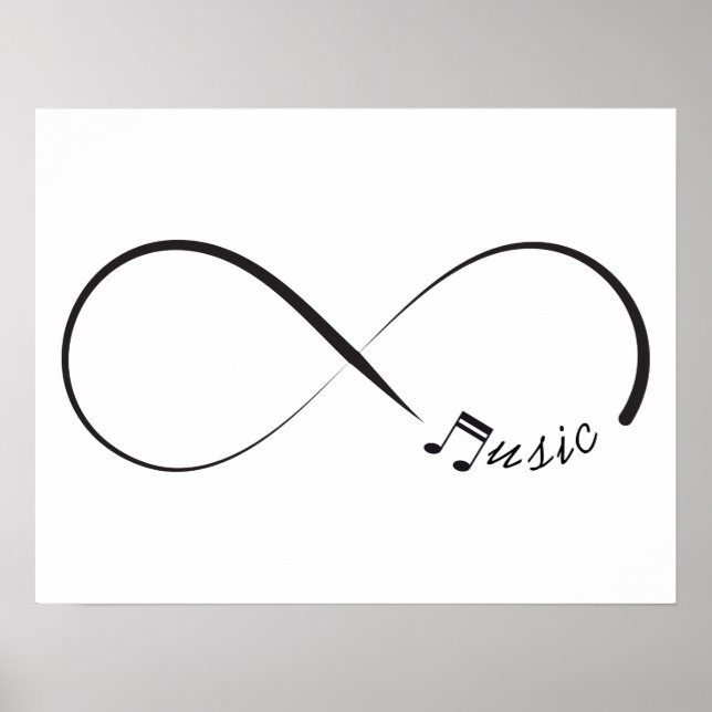 Póster Símbolo musical infinito (Frente)