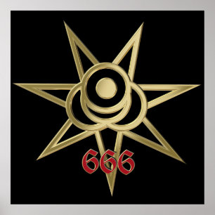 Poster Símbolo oculto septagram