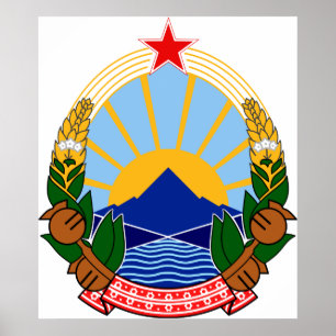 Poster Símbolo oficial da heráldica de Macedónia da