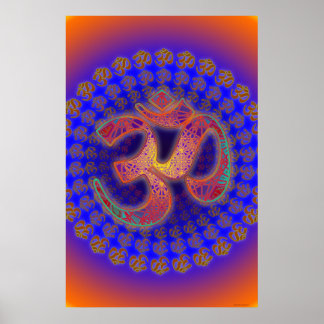 Póster Símbolo Om Colorfield Portal Mandala