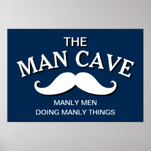 Poster Símbolo Personalizado de Caverna de Homem Funny Az