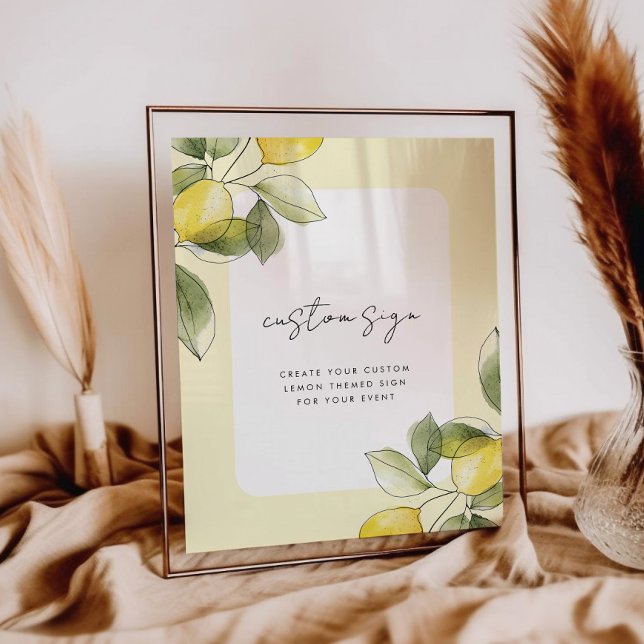 Poster Símbolo Personalizado do Chá de fraldas Limon (Criador carregado)