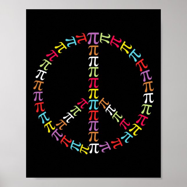 Poster Símbolo Pi Day Sinal de Paz Crianças Professor de  (Frente)