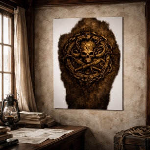 Poster Símbolo Pirata da Moeda Amaldiçoada