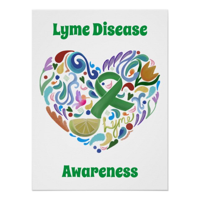 Póster Símbolo Poster de Consciência da Doença de Lyme #l (Frente)