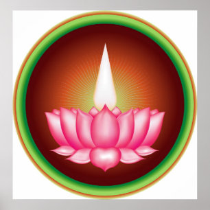 Póster Símbolo religioso de Dharmic do indiano de