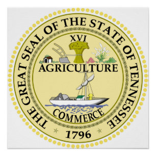 Póster Símbolo república da américa do estado do Tennesse