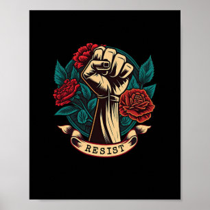 Poster Símbolo Rosa Socialista Democrata de Esquerda Libe