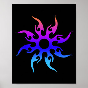 Poster Símbolo Sun Tribal Forsaken - Duas Vezes em Física
