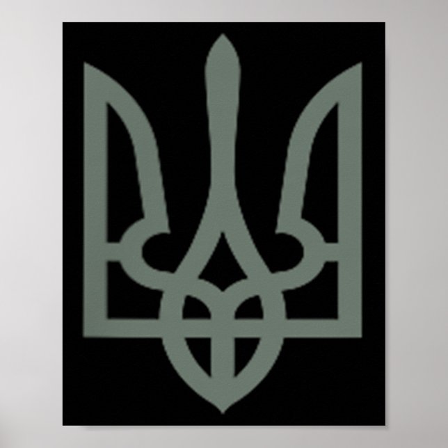 Poster Símbolo Trident Ucraniano Tryzub Emblem (Frente)