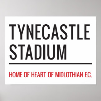 Poster Símbolo Tynecastle Stadium Street