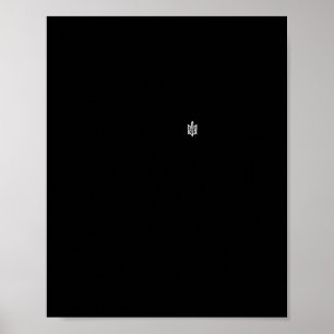 Poster Símbolo ucraniano Tryzub no coração - Ucrânia Tri