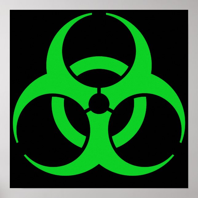 Poster Símbolo Verde de Biohazard (Frente)