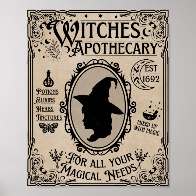 Poster Símbolo Witchy Halloween (Frente)