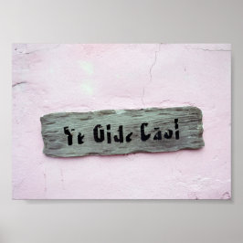 Póster Símbolo Ye Olde Jail, Tartaruga Verde, Bahamas