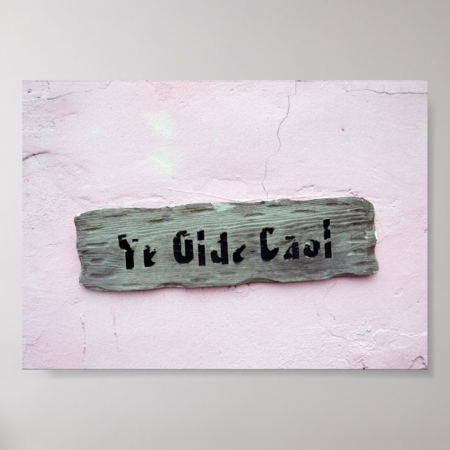 Póster Símbolo Ye Olde Jail, Tartaruga Verde, Bahamas (Frente)