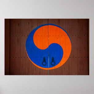 Póster Símbolo Yin e Yang, Coreia do Sul