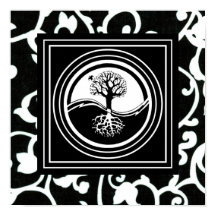 Símbolo Yin Yang Tree Black White Harmony