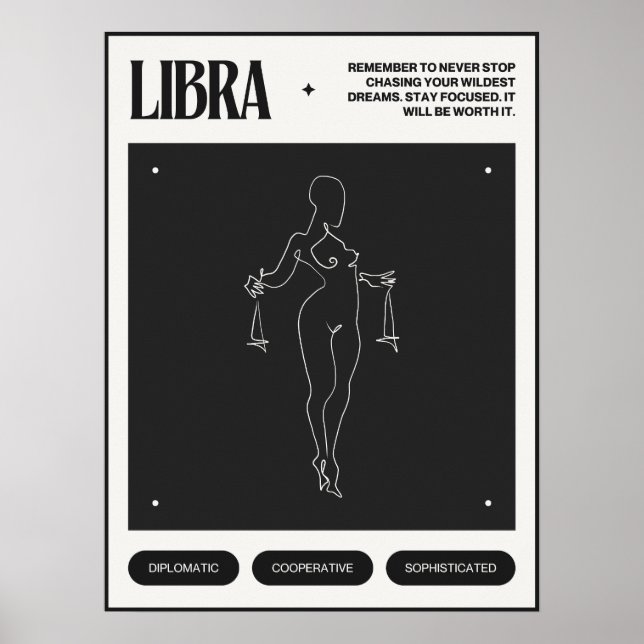 Poster Símbolo Zodiac Libra (Frente)