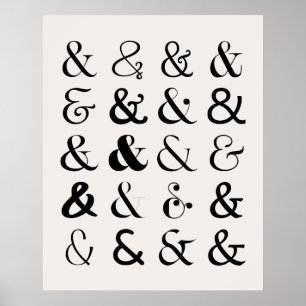 Poster Símbolos Ampersand