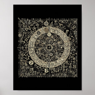 Poster Símbolos de Script Antigos