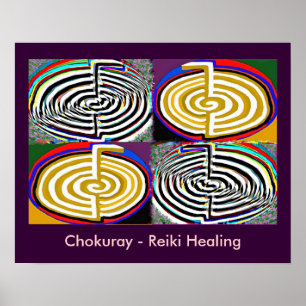 Póster Símbolos do Mestre de Cura Karuna REIKI