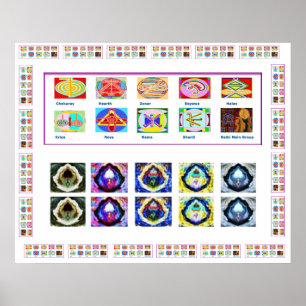 Póster Símbolos do Mestre de Cura Karuna REIKI