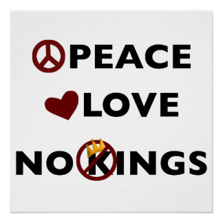 Póster Símbolos Inspiradores Paz Amor Sem Reis